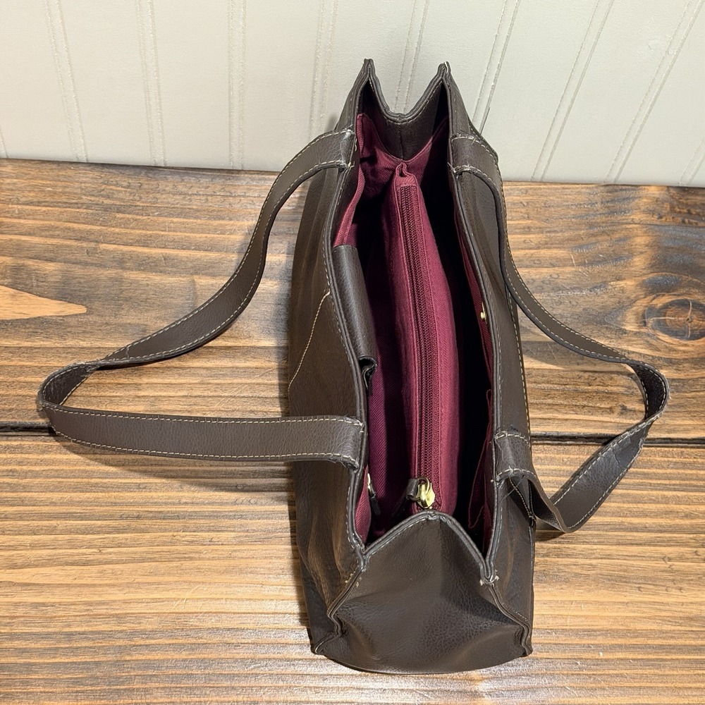 The Sak Original Small Brown Pebbled Shoulder 100% Leather - Picture 4 of 12